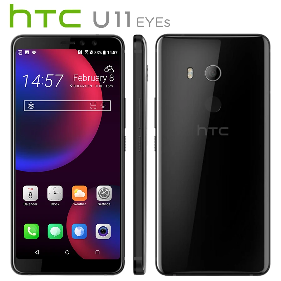 htc U11 глаза 4G LTE мобильный телефон 6," 4 GB Оперативная память 64 Гб Встроенная память Dual SIM Android8.0 Snapdragon652 OctaCore IP67 Callphone NFC