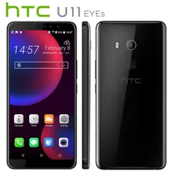 Оригинальный Новый htc U11 глаза 4G LTE мобильный телефон 6,0 "4 GB Оперативная память 64 Гб Встроенная память Dual SIM Android8.0 Snapdragon652 OctaCore IP67 Callphone NFC