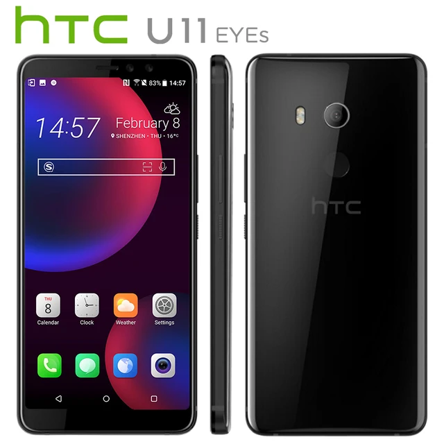 Глобальная версия htc U11 глаза, сеть 4G LTE, мобильный телефон, 6,0 дюйма 4 Гб Оперативная память 64 Гб Встроенная память Android 8,0 Snapdragon 652 Octa Core IP67 смарт-чехол для телефона