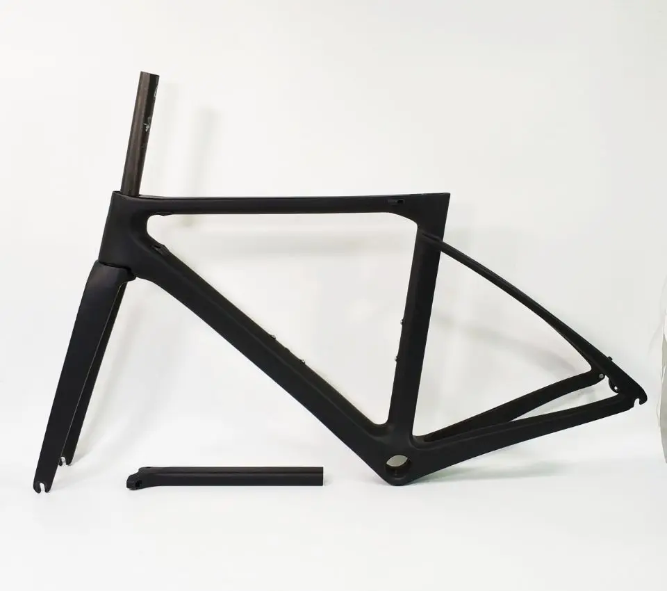 black no logo Скрытый Кабель дизайн китайский Аэро Oem карбоновая рама для дорожного велосипеда тяга рама для дорожного велосипеда - Цвет: black no logo