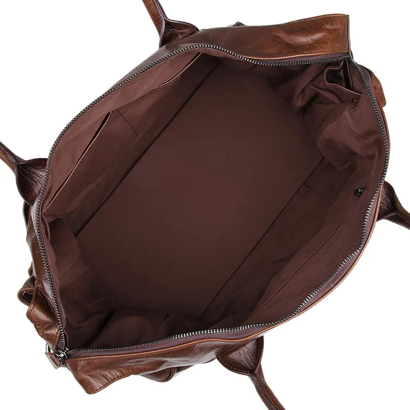 Для мужчин большой Ёмкость Пояса из натуральной кожи дорожная сумка Прочный Повседневное путешествовать натуральной кожи большой плеча