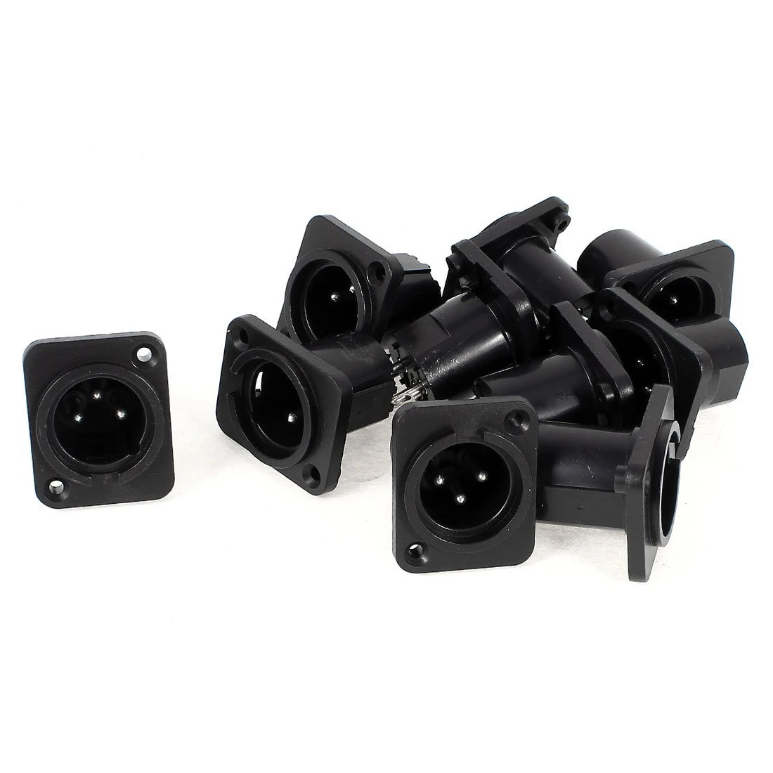 

JFBL Hot XLR Male Plug Straight Terminal Panel Mounted Connector 10 Pieces