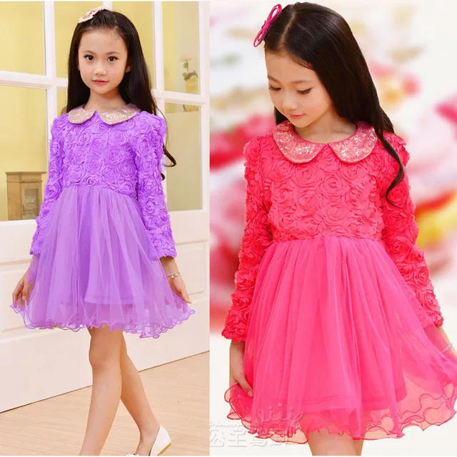 Kids Autumn Winter Clothes For Girls Children Longsleeve Party Flo