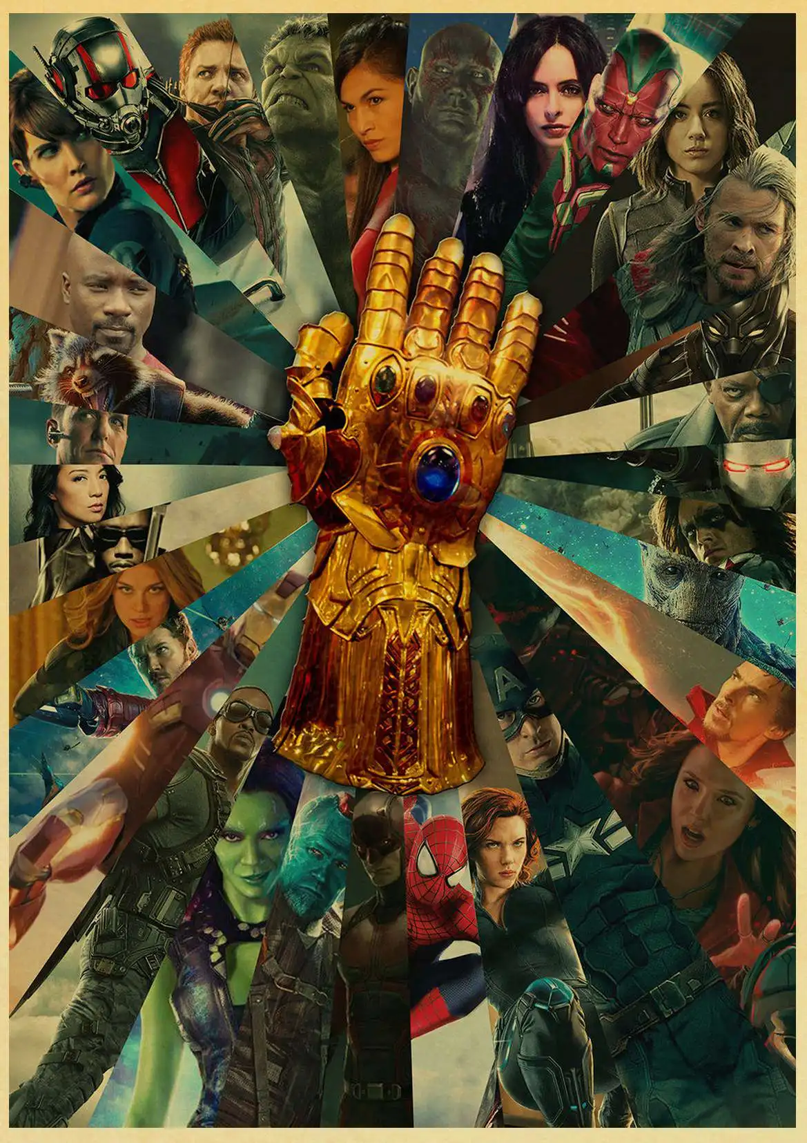 D126 Vinatge фильм Marvel Мстители Бесконечность Войны Плакат крафт-бумага напечатаны ретро постеры с супергероями домашний Декор стены стикеры - Цвет: D126
