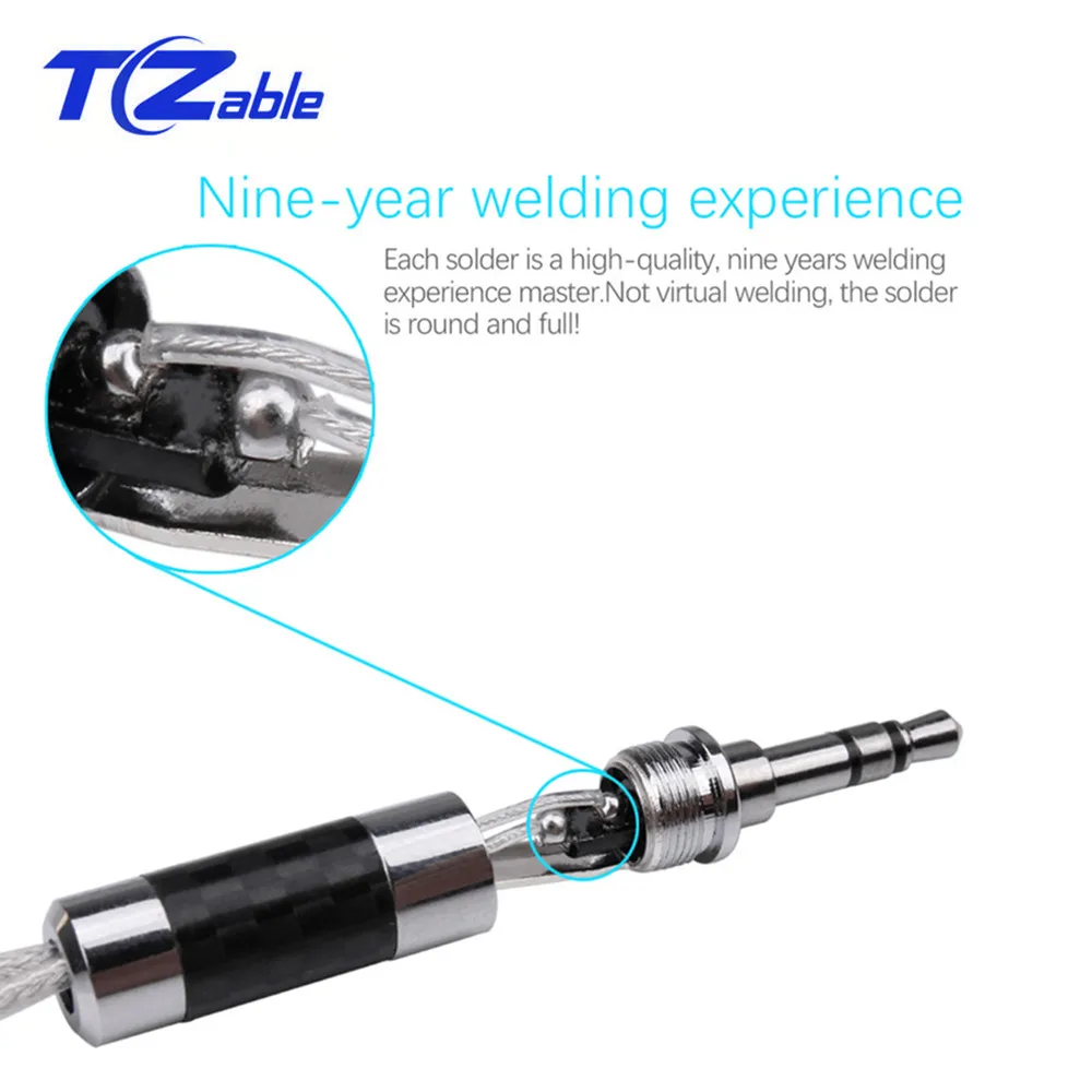 3 5mm Audio Cable Hifi Stereo Jack 90 Degree Adaptor Speaker Wire Male Sterling Silver AUX Extension Cables Headphone Cord