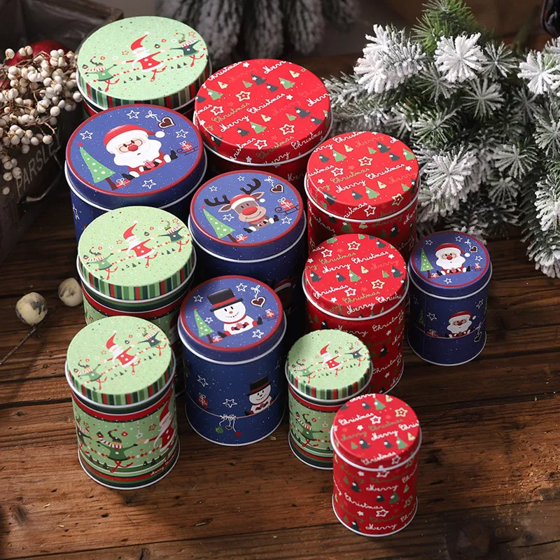 

4pcs Noel Santa Claus Snowman Red Candy Box Bauble Christmas Decorations for Home Ornaments New Year 2020 Gift for Kids Navidad