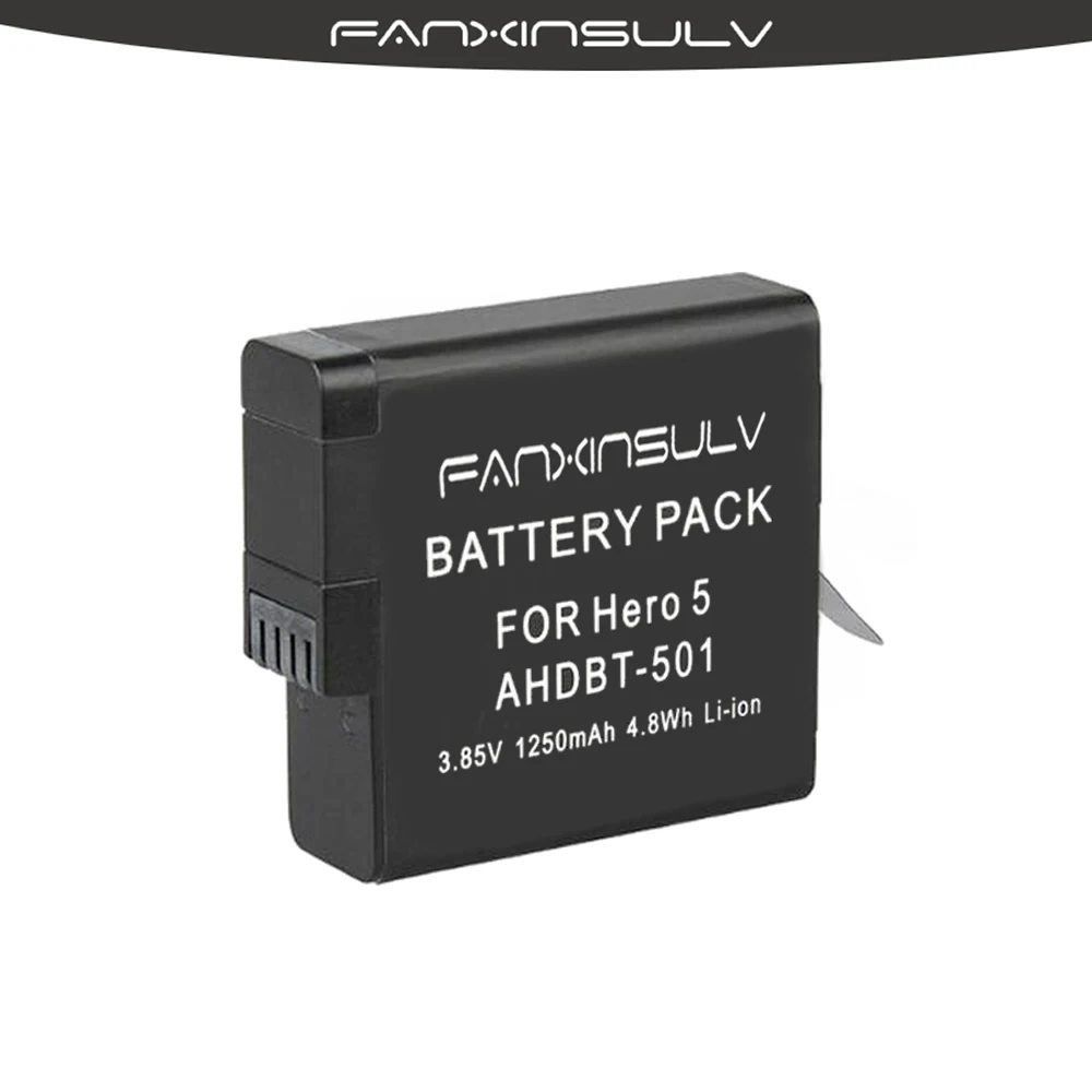 2 Pcs AHDBT 501 Hero5 Battery + USB LED 3-Port Charger with Type C Port for GoPro 2018 Hero 5 GoPro Hero 6 Hero7 Camera Battery