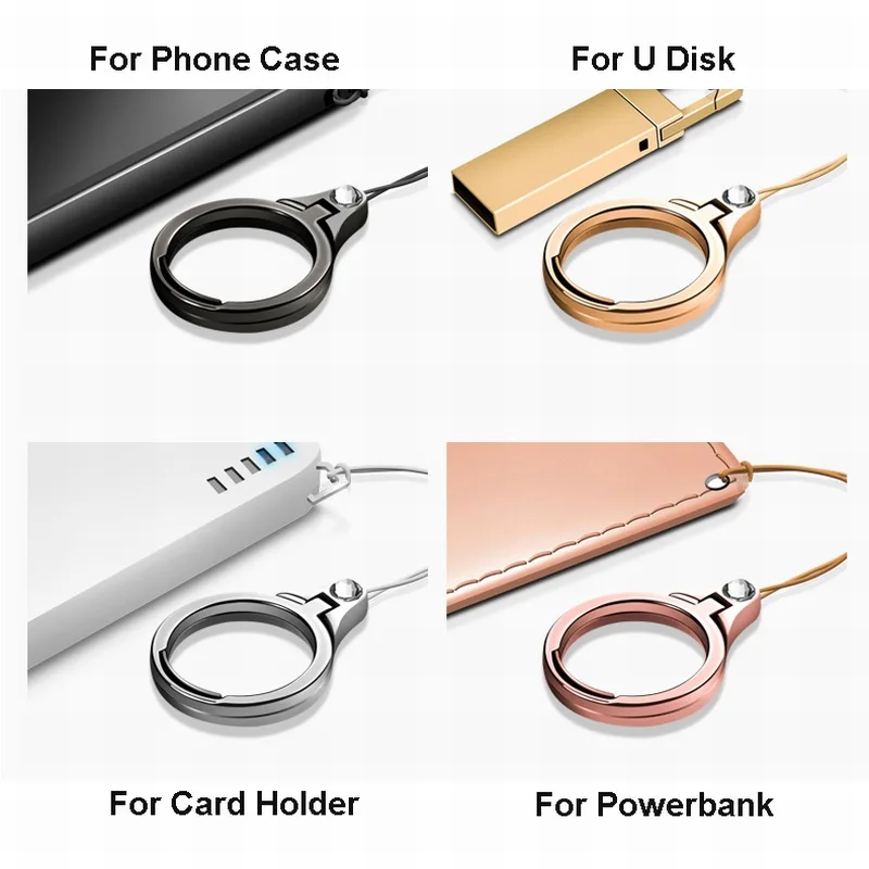 Portefeuille Rhinestone Lanyard For Keys Phones Strap iPhone 7 Plus 8 6S Keycord Lanyards Finger Mobile Holder Stand Accessories (10)