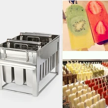 24 шт. Нержавеющая сталь мороженого на палочке плесень Тип 1, круглые, Торцевая крышка, 108 мл, для Мороженое литья под давлением