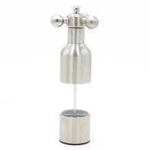 YONTREE 1 Stück 8,0 Zoll Edelstahl Pfeffermühle Lebensmittelqualität Silikon Manuelle Wasserhahn Salz Pfeffermühlen Hause verwenden