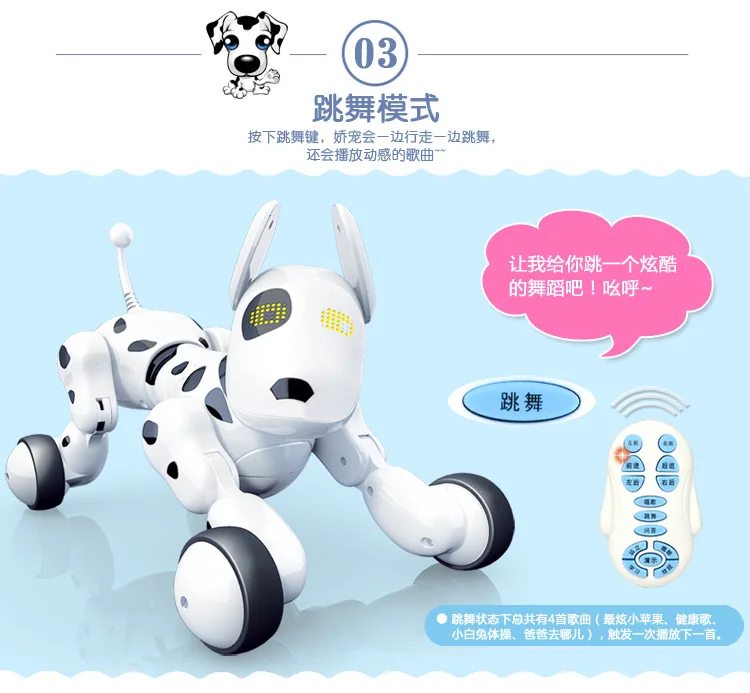 2,4G беспроводной пульт дистанционного управления умная собака электронный питомец обучающая Детская Игрушка Русский Танцующий Робот собака подарок на день рождения