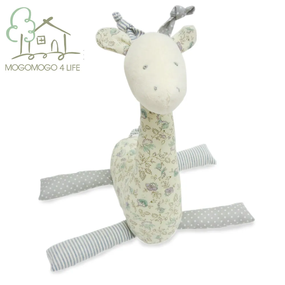 

17cm Luxury hand-made cute toy doll giraffe,100% cotton knit Eco material, for kid&babies