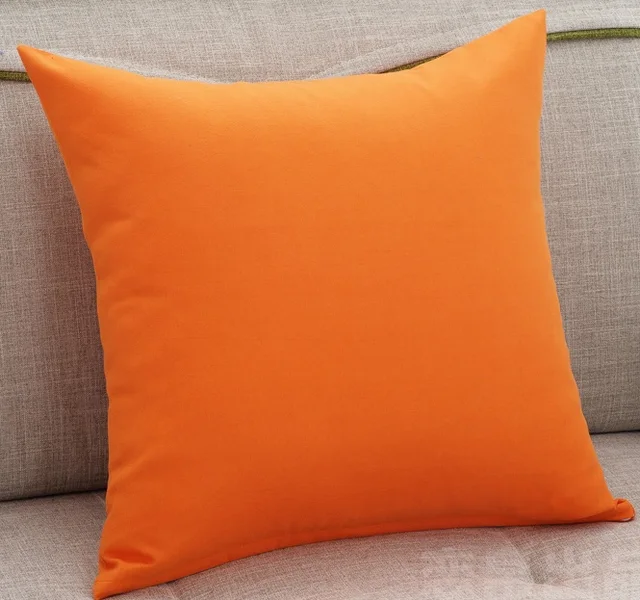 Aliexpress.com : Buy Orange Solid Color Sofa Cushion covers Pure Color World Throw Pillows Cases ...