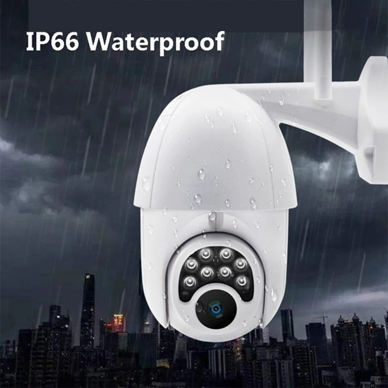 PTZ IP Камера H.265 с переменным фокусным расстоянием HD 1080P Wi-Fi IP Камера 8-Ночной светильник Водонепроницаемый безопасности PIR Камера s дома/наружного наблюдения монитор