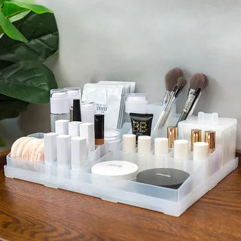 

Transparent plastic Makeup Organizer Jewelry Box Cosmetic Organizer facial mask Lipstick Makeup brush Storage Bathroom Organizer