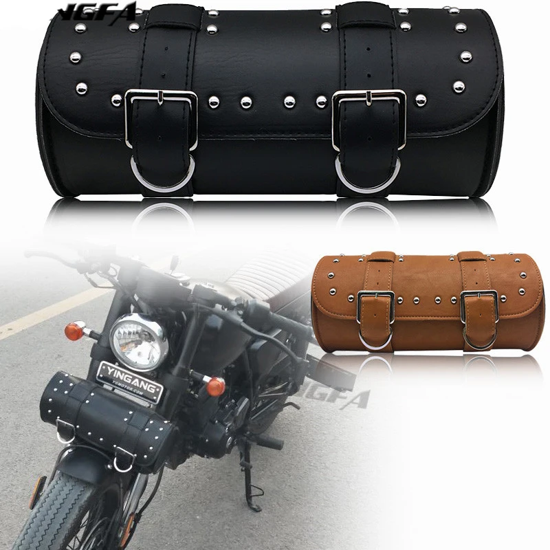 Мотоциклетная Сумка седло Кожаная Боковая для хвоста багажная сумка Borsello Moto Harley
