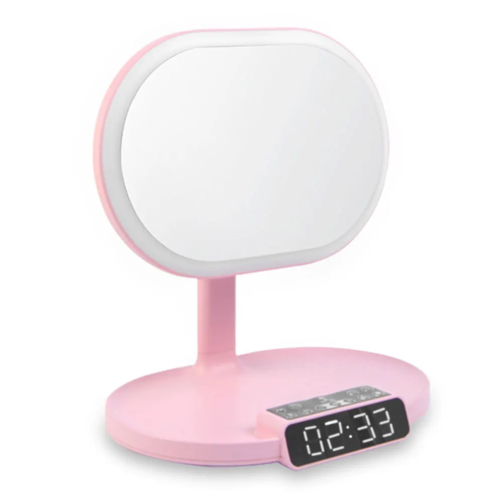 

Table Lamp Bluetooth Speaker Alarm Home LED Light Touch Button Bluetooth Creative Makeup Mirrors Exquisite Alarm Clock