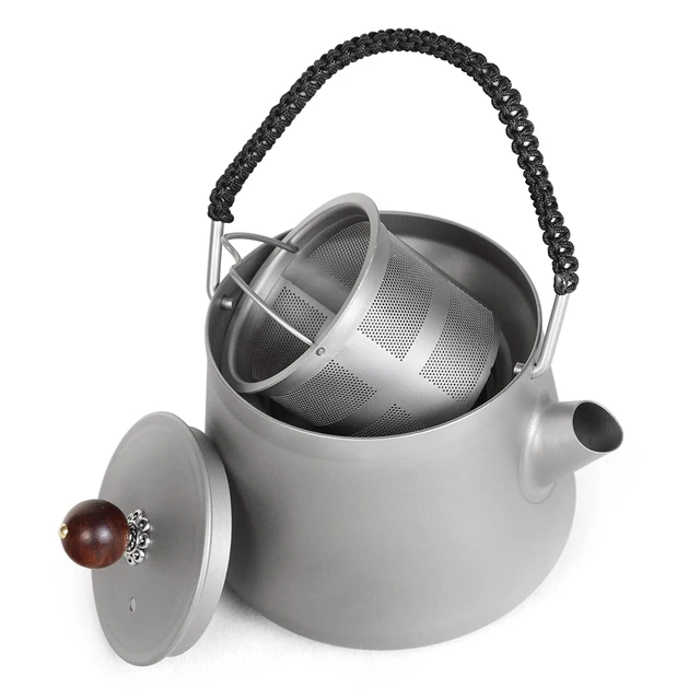 200ml Titanium Tea Kettle Ultralight Camping Coffee Cup Pot Camping