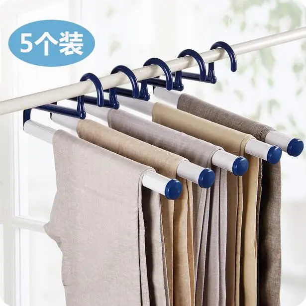 

Adult Plastic Multifunctional Magic Hanger Slip-resistant Wardrobe Overstretched Trouser Organizer 5Pcs/Lot Multi-layer Hangers