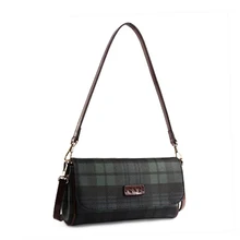 OLOEY классическая сумка клетчатый узор с покрытием холщовая крышка сумка цепь маленькая квадратная упаковка женская маленькая сумка