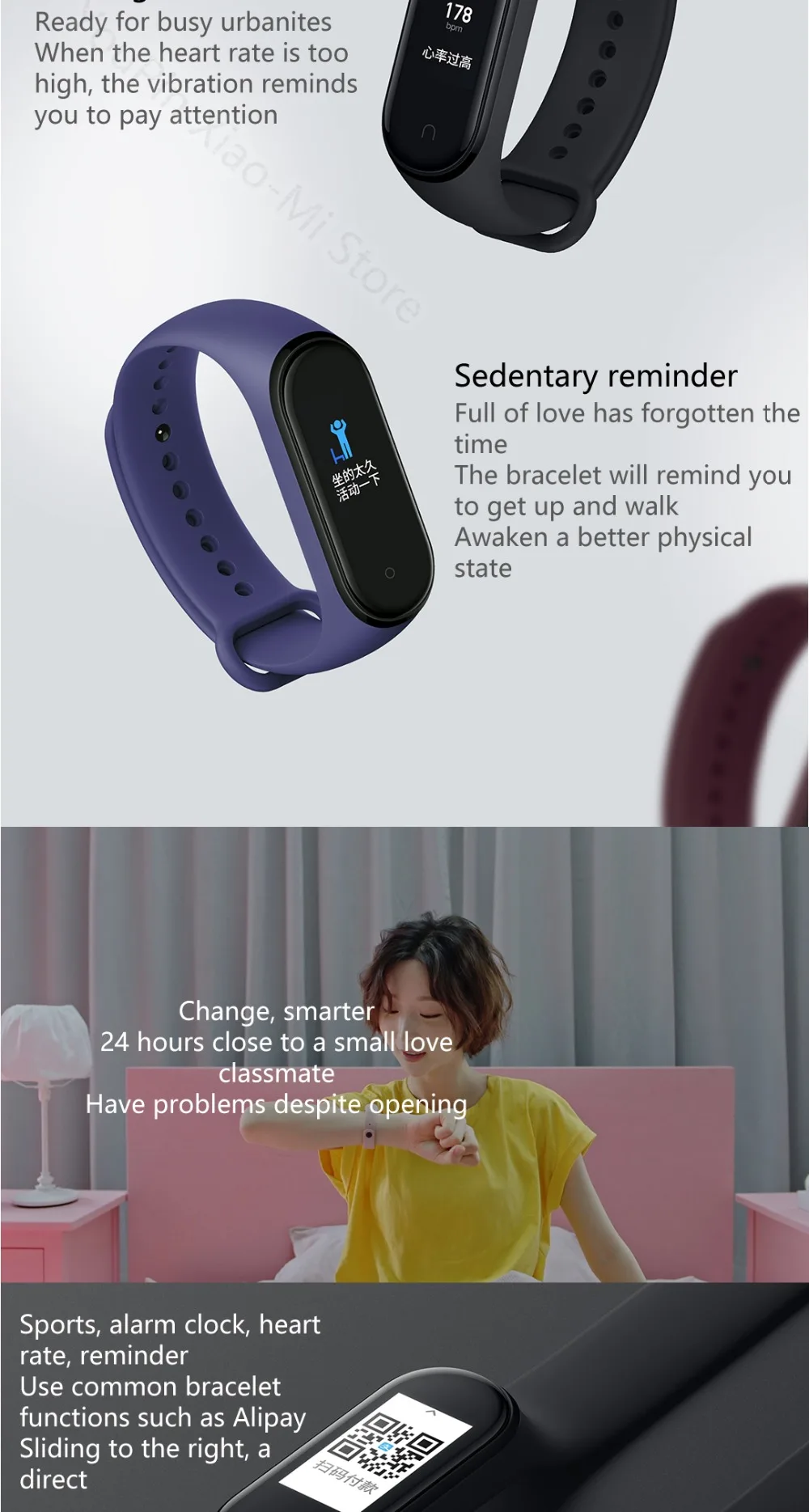 Presale новейший Xiaomi mi Band 4 Smart mi band 4 браслет сердечного ритма фитнес 135 мАч цветной экран Bluetooth 5,0