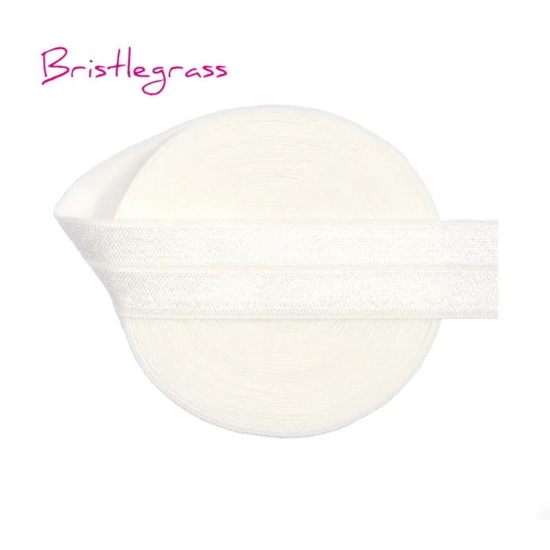 Эластичная атласная лента для волос BRISTLEGRASS однотонная из спандекса и сатина