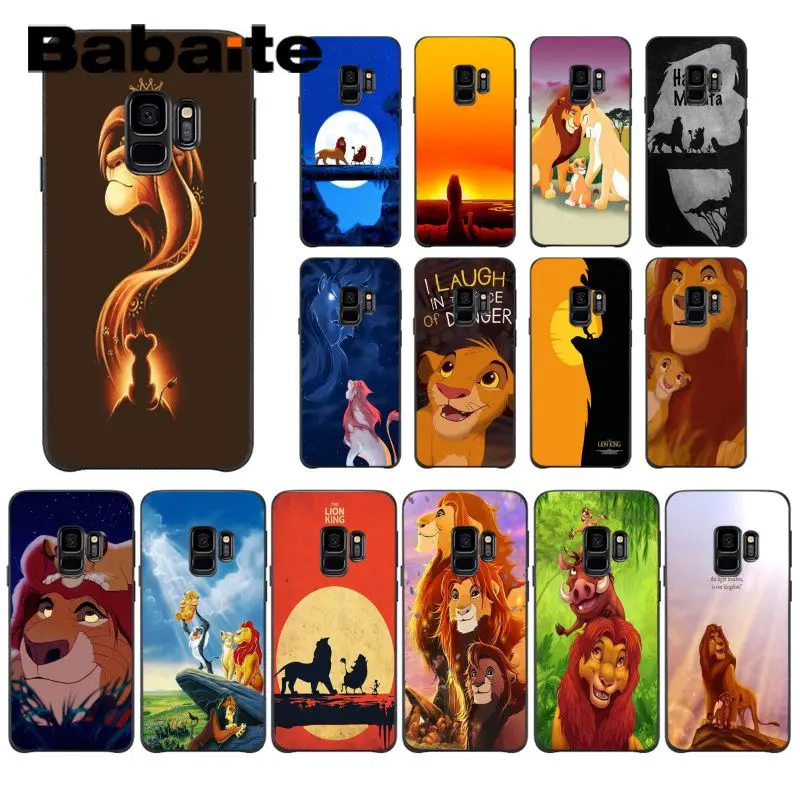 

Babaite Lion king Hakuna Matata Black TPU Soft Silicone Phone Case Cover For Samsung Galaxy S4 S5 S6 S7 S8 S9 S6 edge plus Case