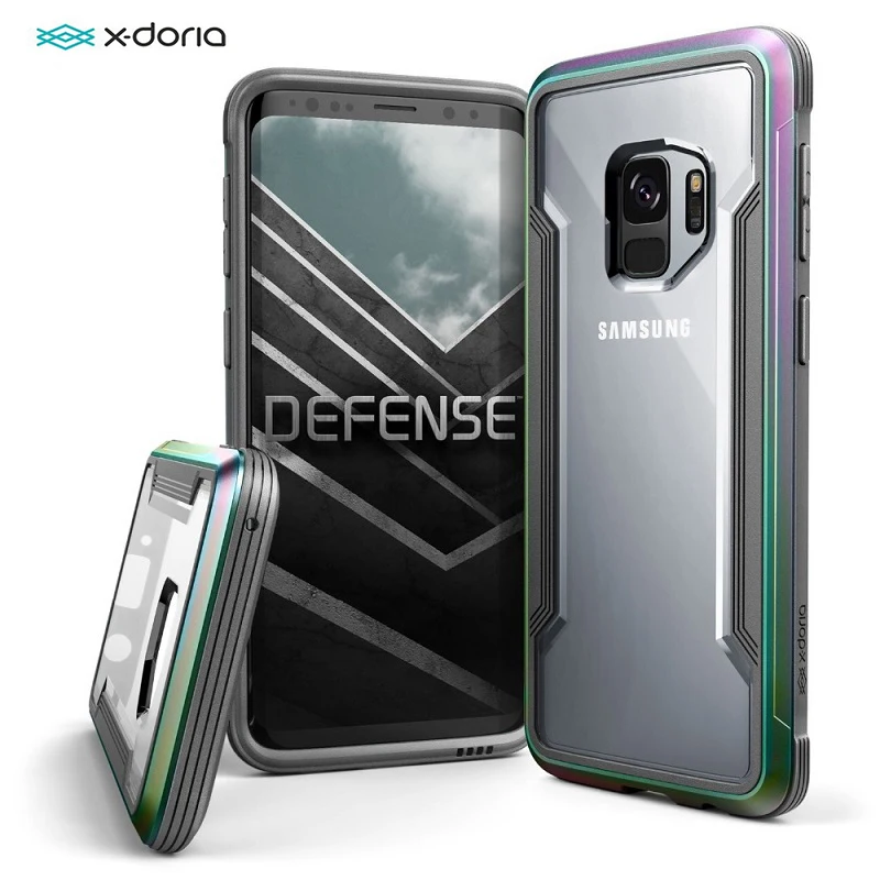 X Doria Щит чехол для телефона samsung Galaxy S9 S9Plus с защитной оболочкой алюминиевые
