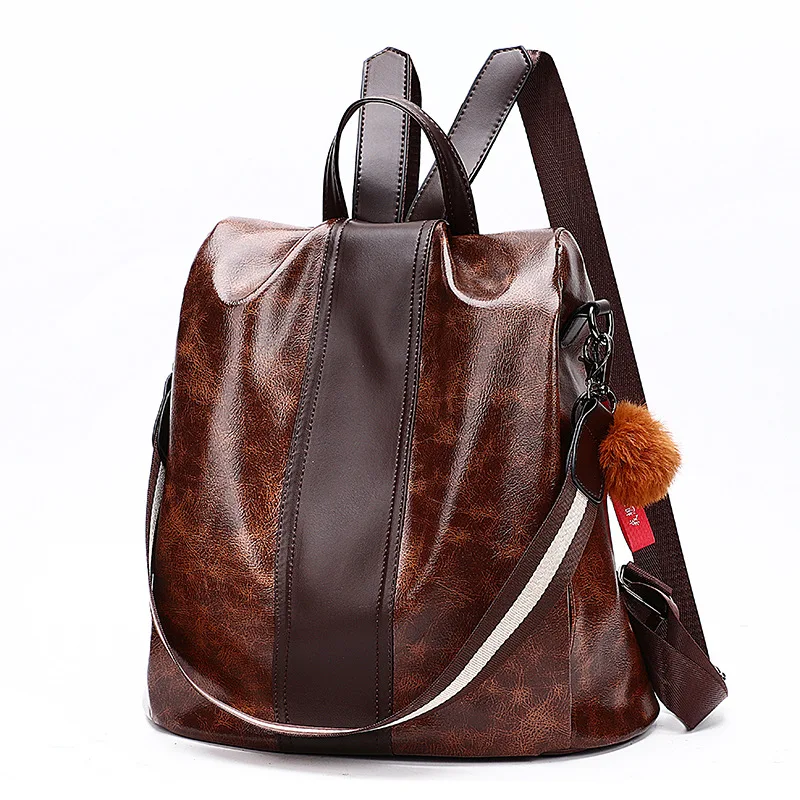 

2019 Vintage Backpack Women Retro Leather Anti Theft Backpack Female Waterproof Designer Backpacks Women High Quality Bagpack