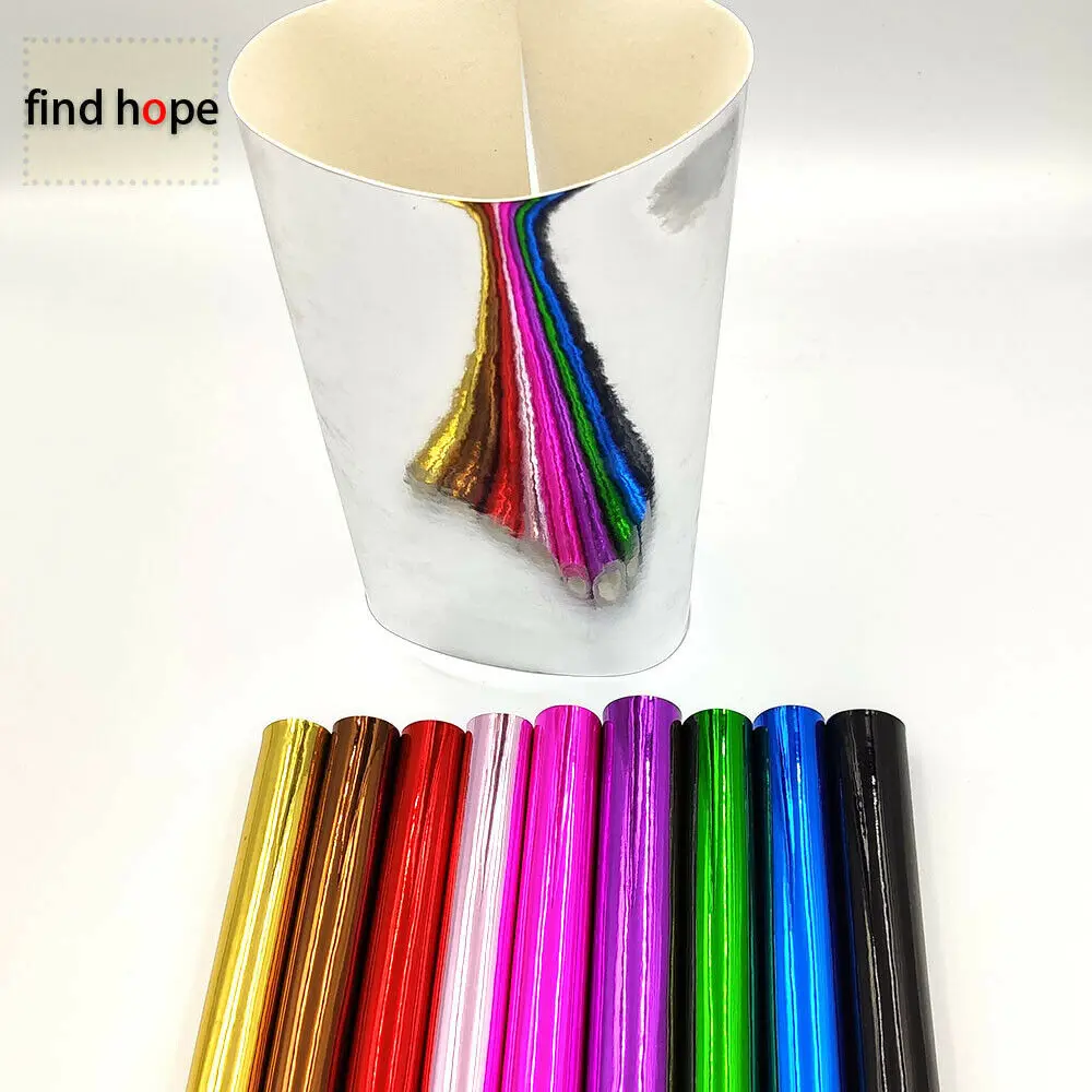 Mirror Shiny Glossy PU Faux Leather Sewing Fabric Sheets Electroplate Laser DIY Bag Bow Earring Craft Material