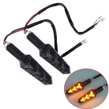 

2Pcs Flowing Water LED Motorcycle LED Turn Signal Lamp Sequential Indicator Light Amber