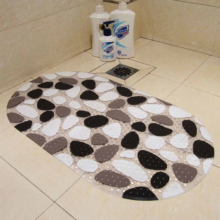 Antibacterial PVC bath mat cushion bathroom toilet antiskid carpet matsin Bath Mats from Home