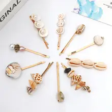 Корейские жемчужные раковины заколки заколки для волос заколки для женщин тока 3шт / комплект