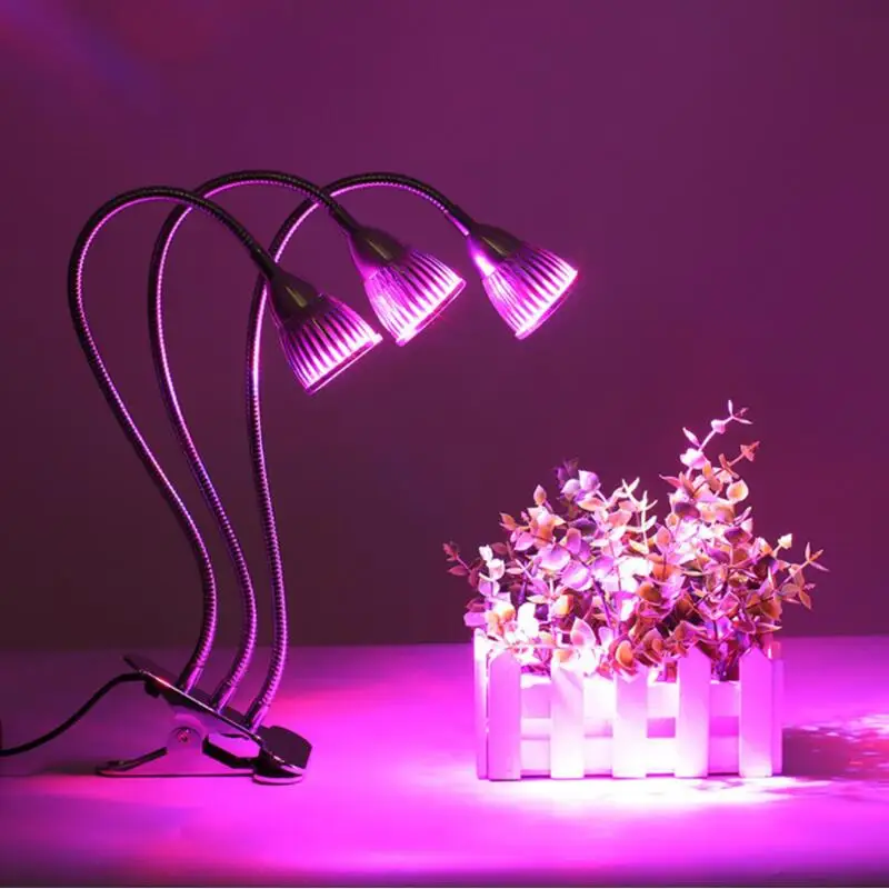 

15W LED Grow Light 3 Headd 15W Plant Grow Lamp with three on/off Switch for Hydroponics Grow System