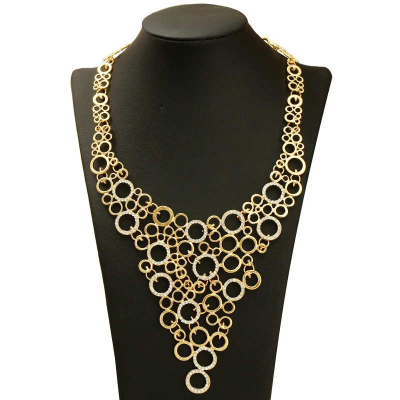 Zoshi 女性のための円形のデザインのネックレス,チョーカー,チェーン,チョーカー,パーティージュエリー|chunky necklace