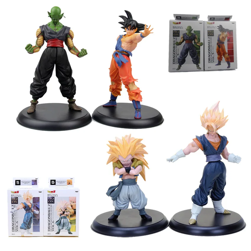 

2pcs/set 15-23cm Anime Dragon Ball Z Super Saiyan Son goku & Piccolo Gotenks & Vegetto pvc Action Figure Model Toys HQDX