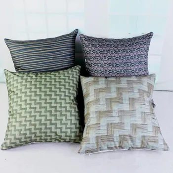 

4Pcs/Lot stripe Cover Linen Pillow Case Peafowl 45*45cm Soft Chair Pillow Cover