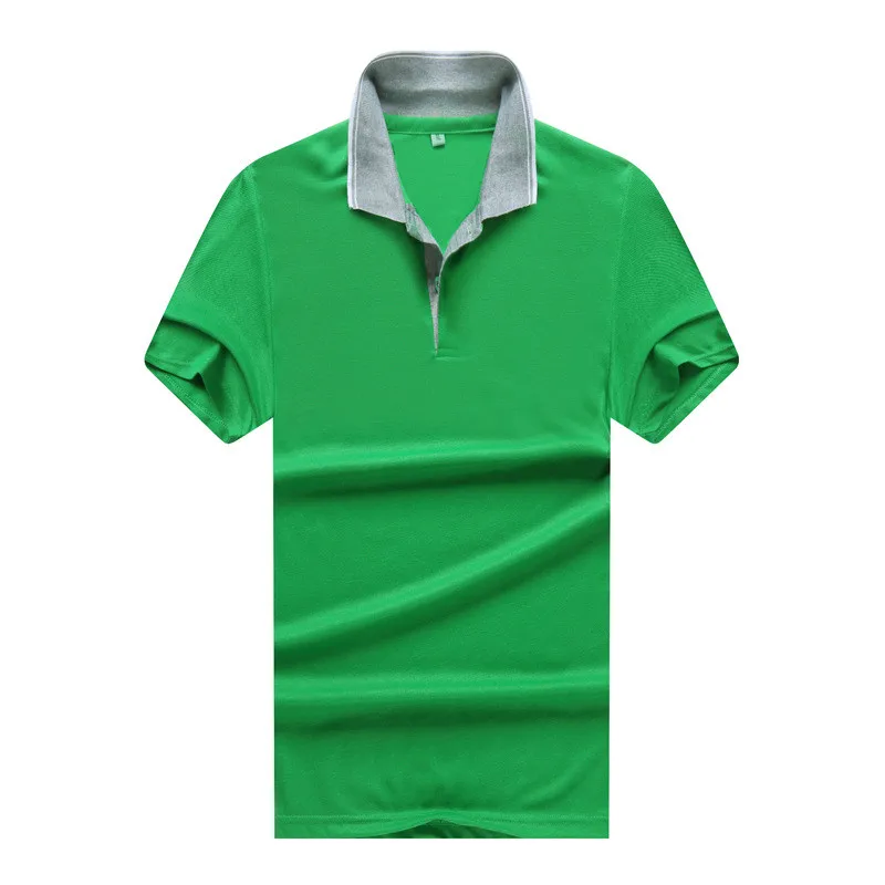 Полиэстер спортивная рубашка одежда лацкан пальто бейсбольная рубашка летние спортивные рубашки 10 цветов бейсбол блузка - Цвет: Зеленый