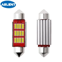 Buy Aslent 2pcs Car LED Reading Bulb 31mm 36mm 39mm 41mm C5W C10W Super Bright 4014 SMD Canbus Error Free Auto Interior Doom Lamp Free Shipping