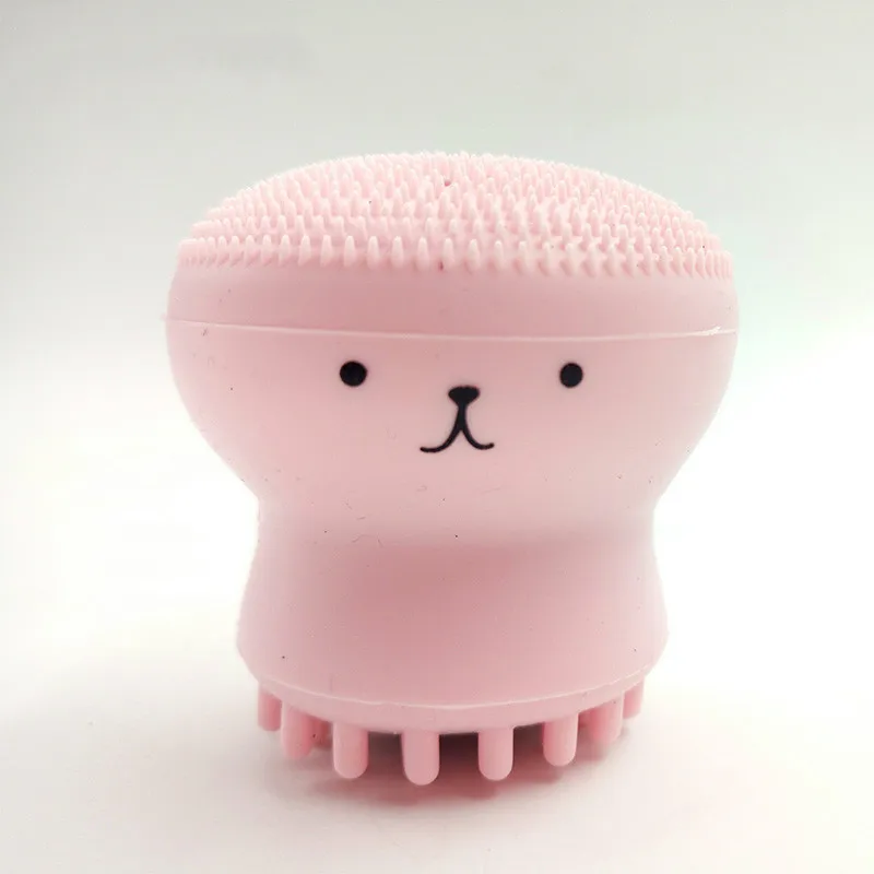 

Beauty Face Skin Care Cleaning Tools Cute Octopus Jellyfish Facial Cleansing Brush Facial Puff Massage Exfoliating Wash Tools