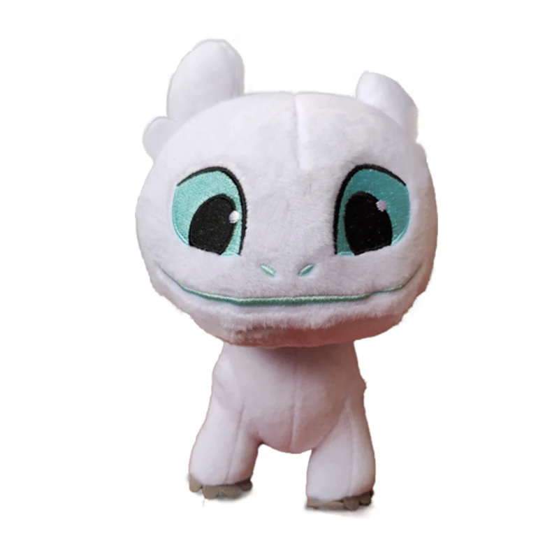 

2019 New Movie How to Train Your Dragon 3 Toothless Plush Toy Light Fury Soft White Dragon Stuffed Doll 22cm Free shipping