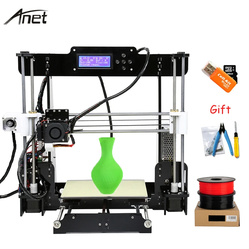 

Anet A8 Autol Leveling Impresora 3D Printer DIY Kit Imprimante 3D Printers Aluminum Heated Support Off-line Gift 10m Filament