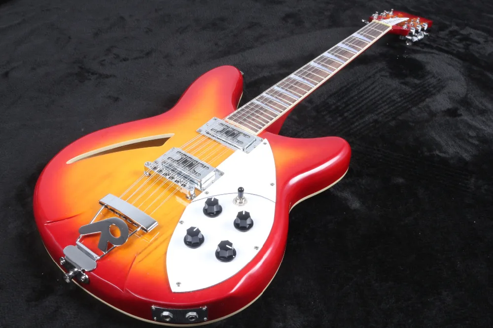 

High Quality Popular Price Hot Cherry Sunburst Rick 12 strings 360 model free shipping