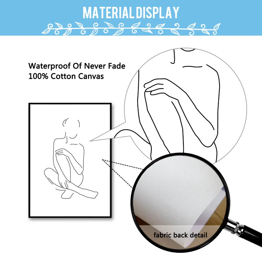 Абстрактная Обнаженная девушка боди арт линия стены Искусство Холст Живопись скандинавские плакаты и принты украшения картины для декора гостиной