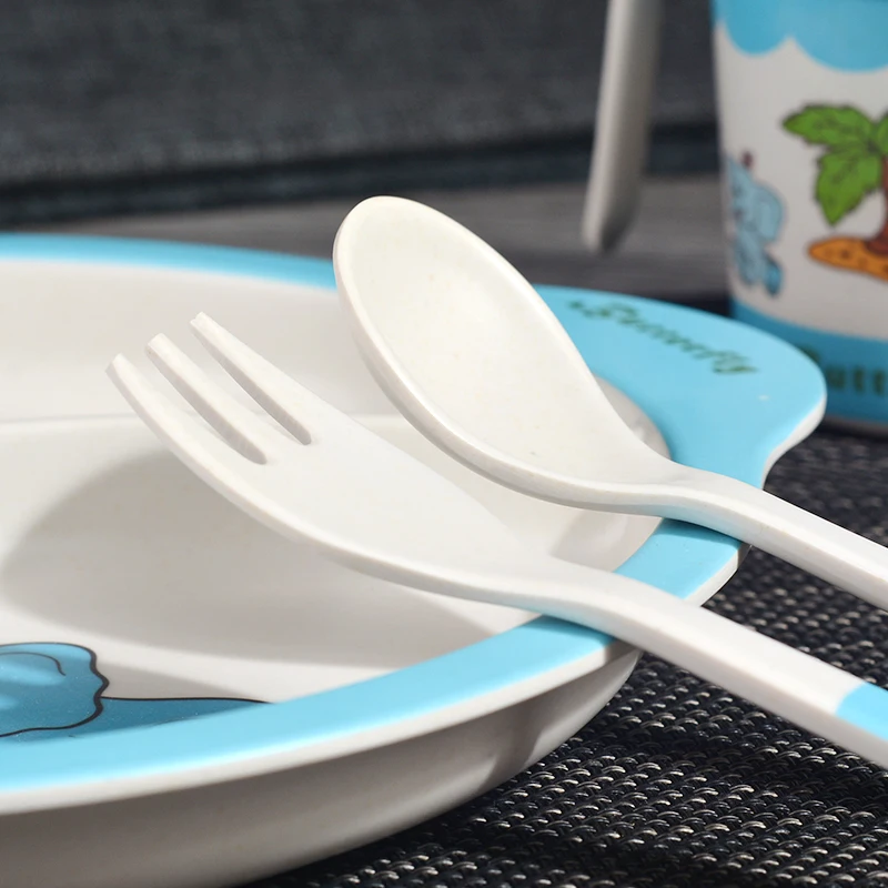 4pc/set Bamboo Baby Dishes Bowl Cup Plates Sets Sub-grid Cartoon Tableware Creative Gift For Infant Toddler Children Dinnerware 4pc/set Bamboo Baby Dishes Bowl Cup Plates Sets Sub-grid Cartoon Tableware Creative Gift For Infant Toddler Children Dinnerware