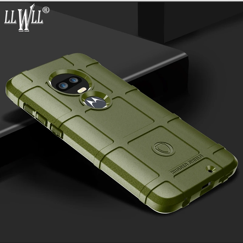 Shockproof Rubber Case For Motorola Moto G6 G7 Plus Z3 Z4 Play Force Army Green Phone Cover |