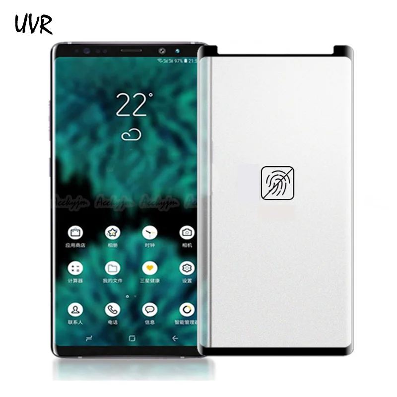 

UVR For Note 9 3D Hard Matte Frosted Tempered Glass For Samsung Galaxy Note9 Case Friendly Anti fingerprints Screen Protector
