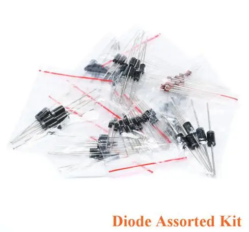 

1 lot 1N4148 1N4007 1N5819 1N5399 1N5408 1N5822 FR107 FR207 Diode Assorted Kit Electronic Components Package good quality
