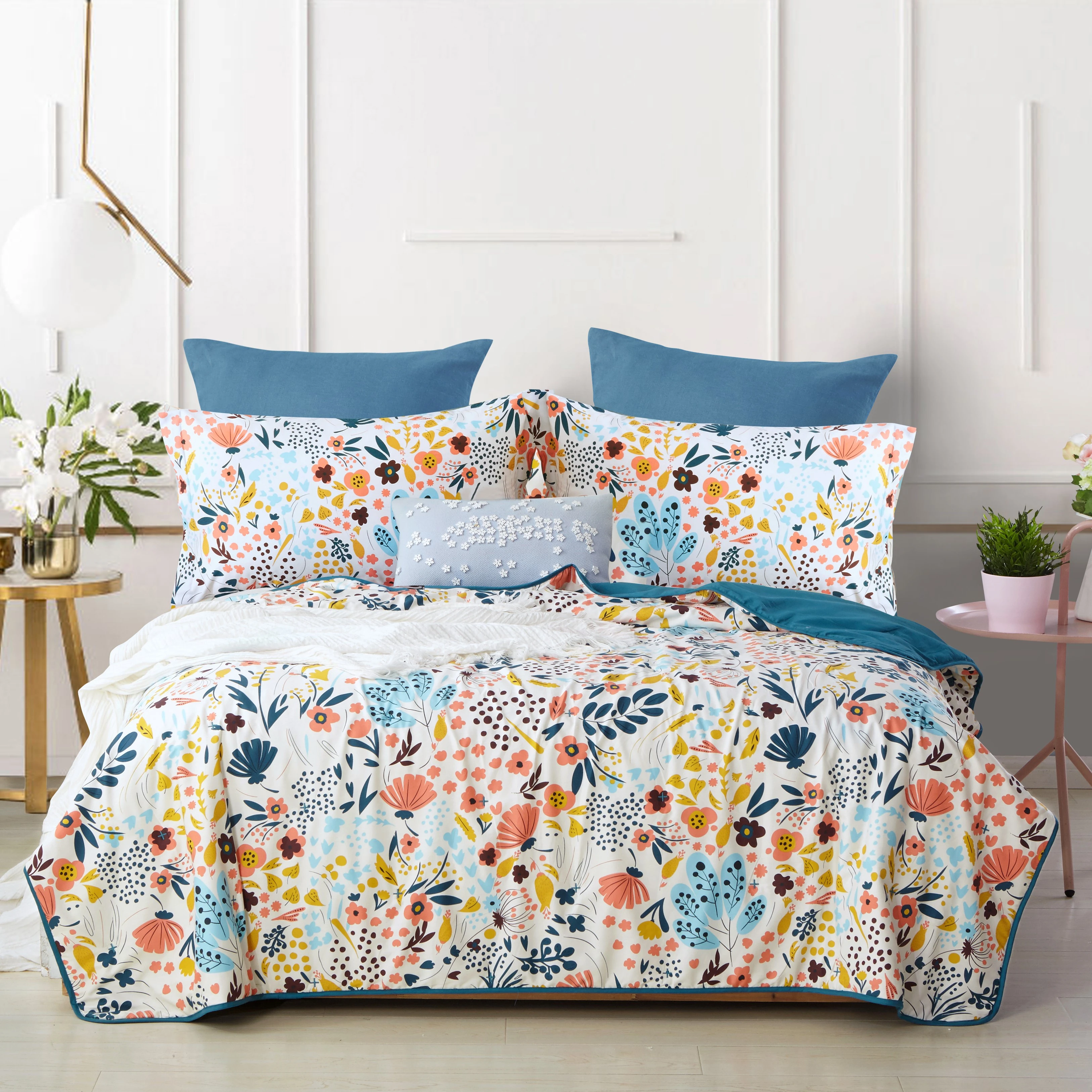 New Colored Flower Pattern Coverlets Comfortable Duvet Quilt Cover Bedspread Comforter Soft Mechanical Wash For Home Travel Bedspread Aliexpress