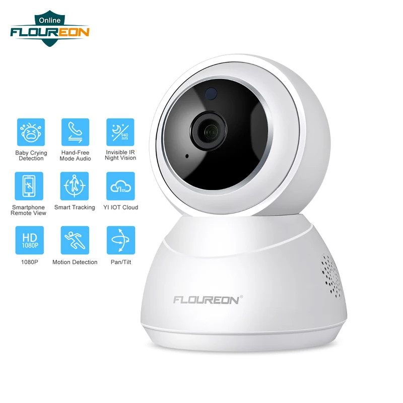 Floureon YI Cloud домашняя камера 1080 P HD Беспроводная ip-камера безопасности
